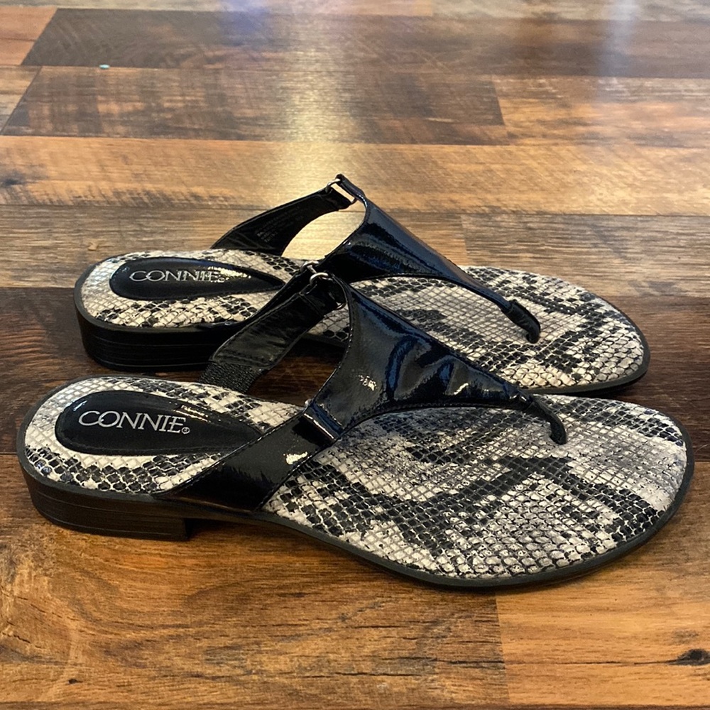 Connie snakeskin sandals size 8